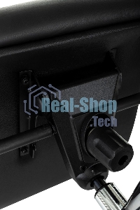 Кресло руководителя Бюрократ Aura/Black черный, кожа, крестовина полированный алюминий