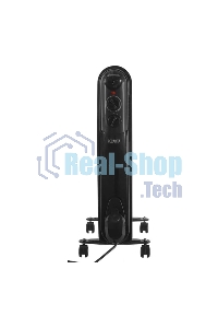 Обогреватель масляный Ресанта ОМПТ-12НЧ (11 секций) черный, 2500 Вт, 30 м2, термостат 67/3/15