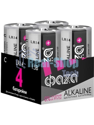 Элемент питания алкалиновый C/LR14 1.5В Alkaline Pack-4 (уп.4шт) ФАZА 5033160