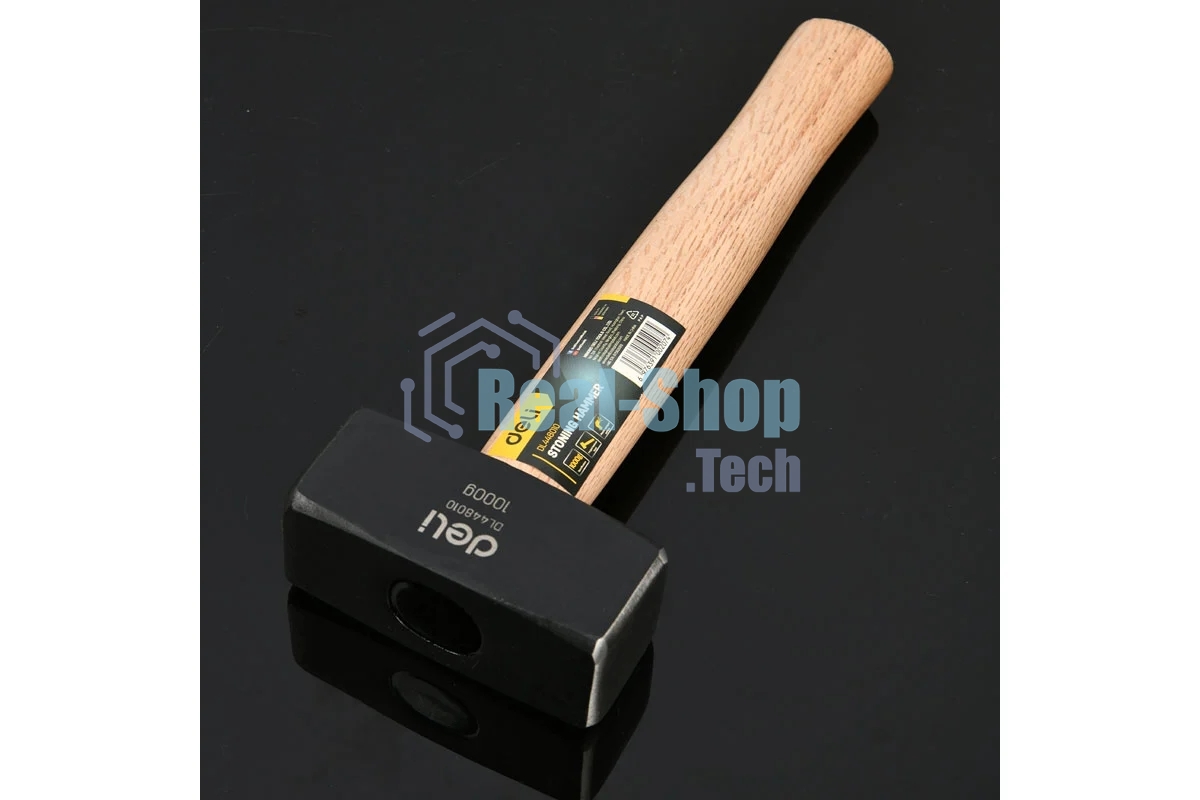 Кувалда Deli DL448010 1000 гр, деревянная рукоять