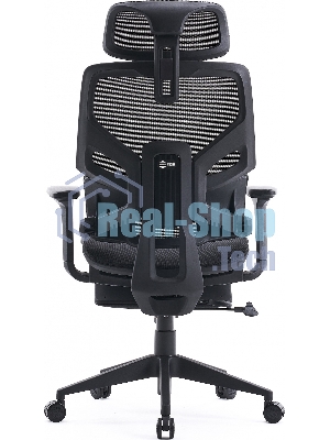 Кресло Cactus CS-CHR-MC01-GYBK серый, сетка, подголовник