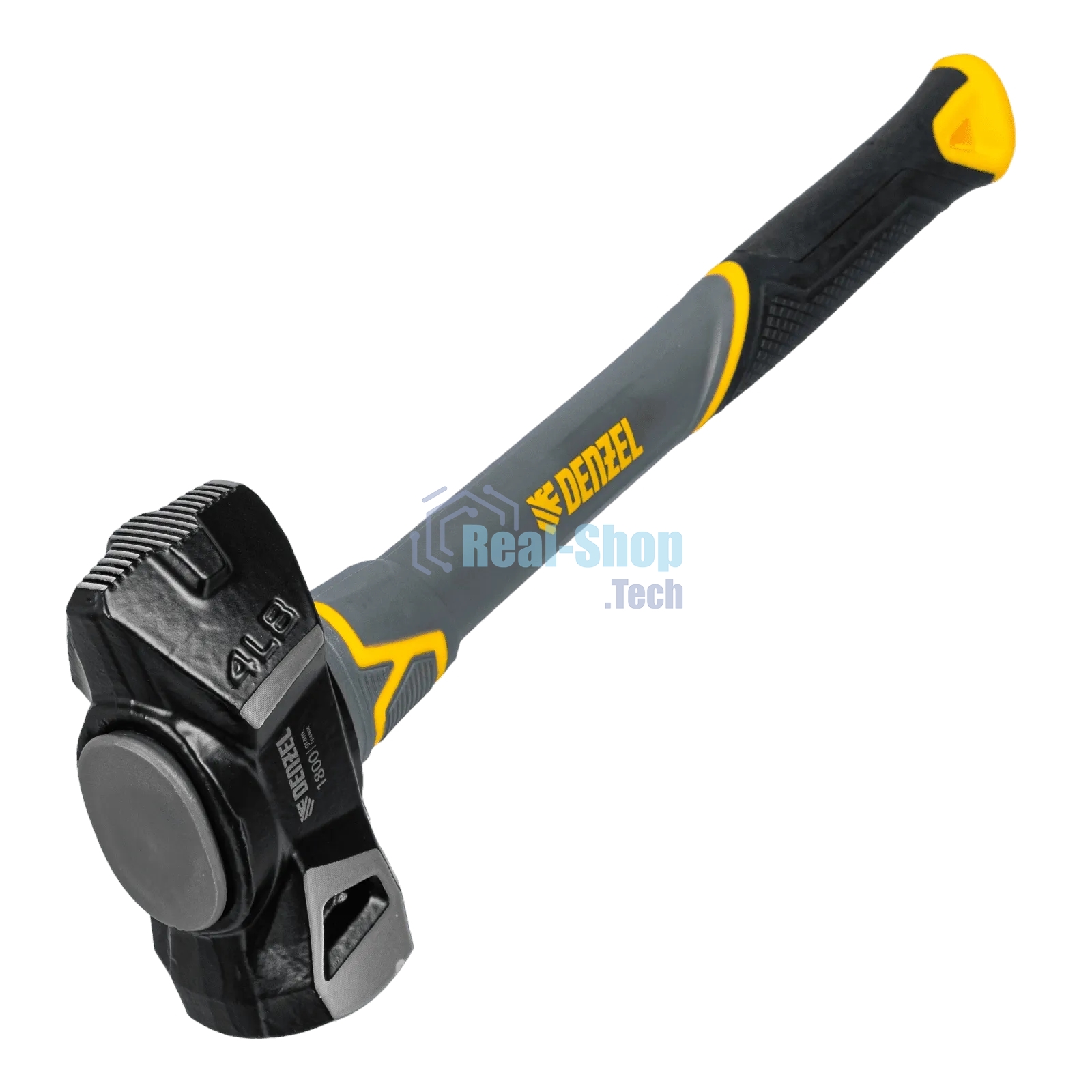 Кувалда с клиновидным бойком Denzel 1,8 кг, фибергласовая рукоятка c TPR