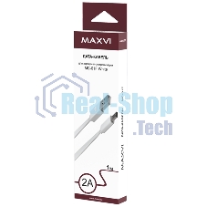 Кабель Maxvi MC-01F white USB-A - microUSB, 2A Плоский кабель, ток макс. нагрузки 2А, макс. напряжение 5V; стандарт USB 2.0; длина 1м, материал PVC, белый