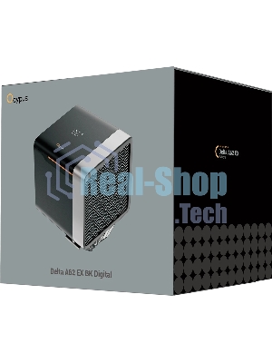 Кулер для процессора Ocypus Delta A62 EX BK Digital, 2x120мм ARGB FAN, Top Display Panel, 6 HEAT PIPES, 4-PIN PWM, 600-1800 RPM, 31DBA, HYDRO BEARING, LGA115X/1200/1700/18XX, AM4/AM5