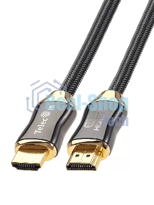 Кабель HDMI 19M/M,ver. 2.1, 8K@60 Hz 2m метал разъемы, нейлоновая оплетка Telecom TCG300-2M