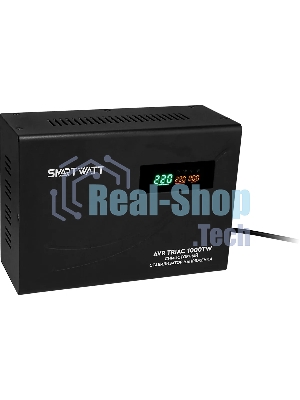 Стабилизатор напряжения Smartwatt AVR Triac 1000TW 1000ВА черный