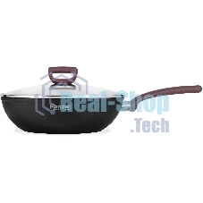 Сковорода ВОК (WOK) Rondell Fest RDA-1527 круглая 28 см, покрытие: Xylan Plus ручка несъемная (с крышкой) черный