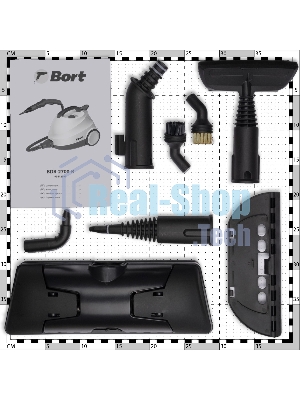 Пароочиститель Bort BDR-2700-R, 2200 Вт; 4 бар; Постоянная подача пара 45 г/мин; Температура пара 143 °С; Емкость бачка 1200 мл; Объем бойлера 1,5 л; Время нагревания 360 с; Время непрерывной работы 35 мин; Длина шланга 2 м; Длина шнура питания 3 м; Размер 400x285x260 мм; Напряжение 220 В; Частота тока 50 Гц; Вес изделия 7,5 кг; Пароочиститель; Конструкция Напольный; Материал Корпуса Пластик; Съемный резервуар для воды;;;; автовыключение; Защита от перегрева; индикация низкого уровня воды;;; Вес брутто=5,5 (Вес нетто=5) кг; 55 x 35 x 36; набор аксессуаров 14 шт; Индикатор нагрева, Электронная система контроля уровня воды, Быстрый нагрев, Блокировка выключателя во включенном состоянии, Набор насадок в комплекте, Возможность долива воды; гарантия 2 г 93412987
