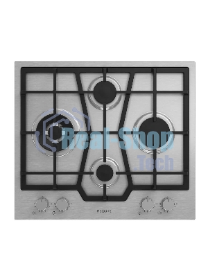Газовая варочная поверхность Hotpoint HGMTS 643 W IX, 4 конфорки, нержавеющая сталь, 7800 Вт