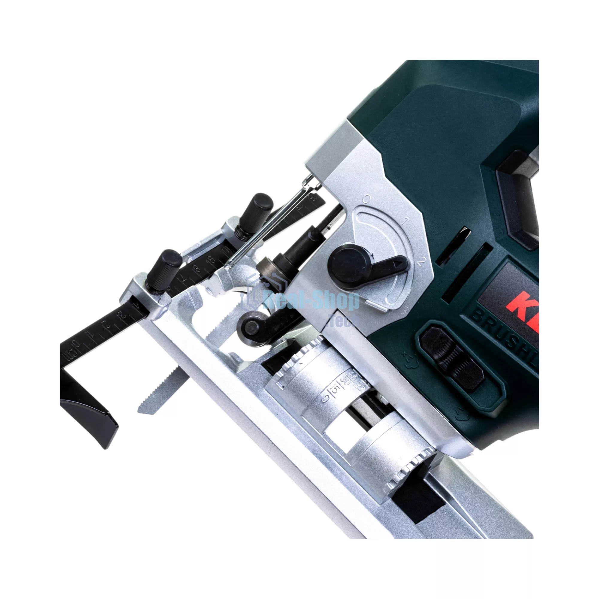 Лобзик электрический профессиональный бесщеточный KLPRO KLDT18B-80 (18В, Li-ion-2шт, 8.0А·ч, патрубок для пылесоса, полотна (дерево/металл, З/У-4А, кейс)