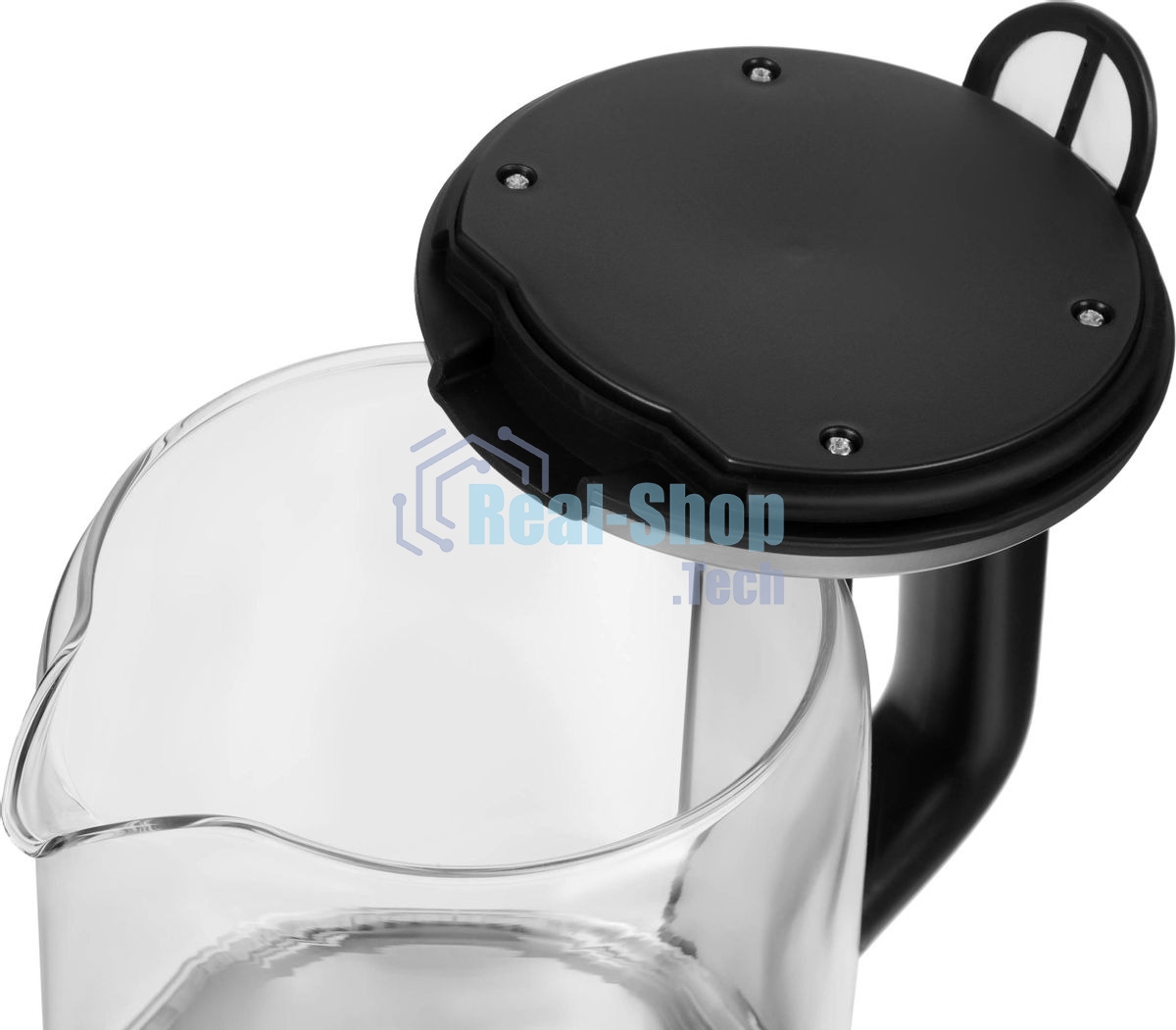 Чайник электрический Hyundai HYK-G5501 1.7 л, 2200 Вт, серебристый/черный