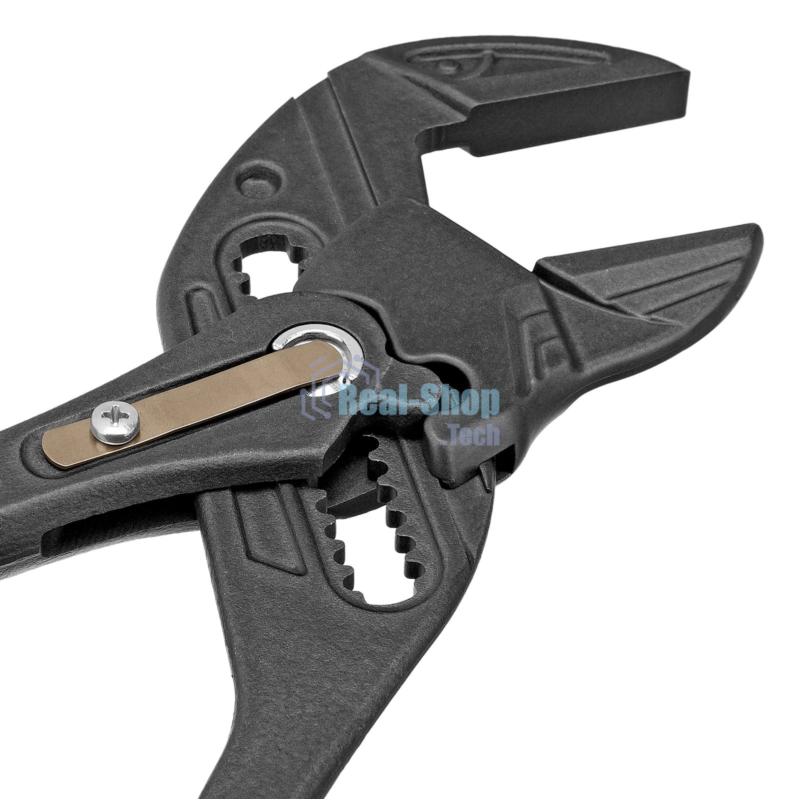 Клещи переставные Denzel кнопочный механизм, обливные рукоятки, сантехнические, 250 мм