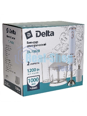 Блендер погружной Delta DL-7062B белый, 1200 Вт, 2 скорости