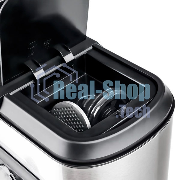 Мясорубка электрическая Centek CT-1623 серый, 2200 Вт, 2.2 кг/мин, реверс, защита от перегрузки, металлический лоток, насадки - 4