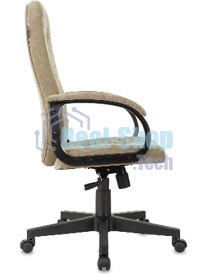 Кресло руководителя Бюрократ CH 002 Fabric Light-21 песочный, крестов. пластик