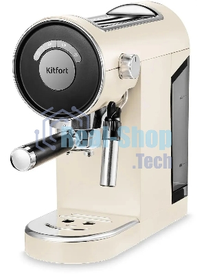 Кофеварка рожковая Kitfort КТ-783-1 бежевый, исп. кофе - молотый, 0,85 л, 1360 Вт, 20 бар