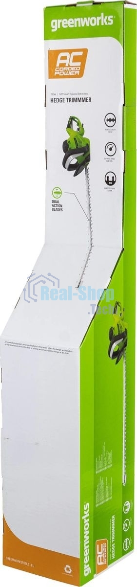 Кусторез электрический GreenWorks GHT7068 Deluxe, 700W, 68 см (2201407)