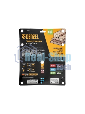 Пильный диск по дереву Denzel ф235 х 30 мм, 60 зубьев