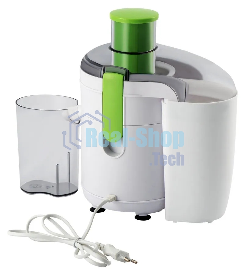 Соковыжималка центробежная Hyundai HY-JE1615 500Вт рез.сок.:400мл. белый/зеленый