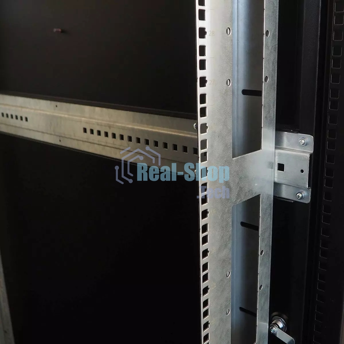 Шкаф серверный напольный 42U (800 1200) двойные перфорированные двери 2 шт., черный