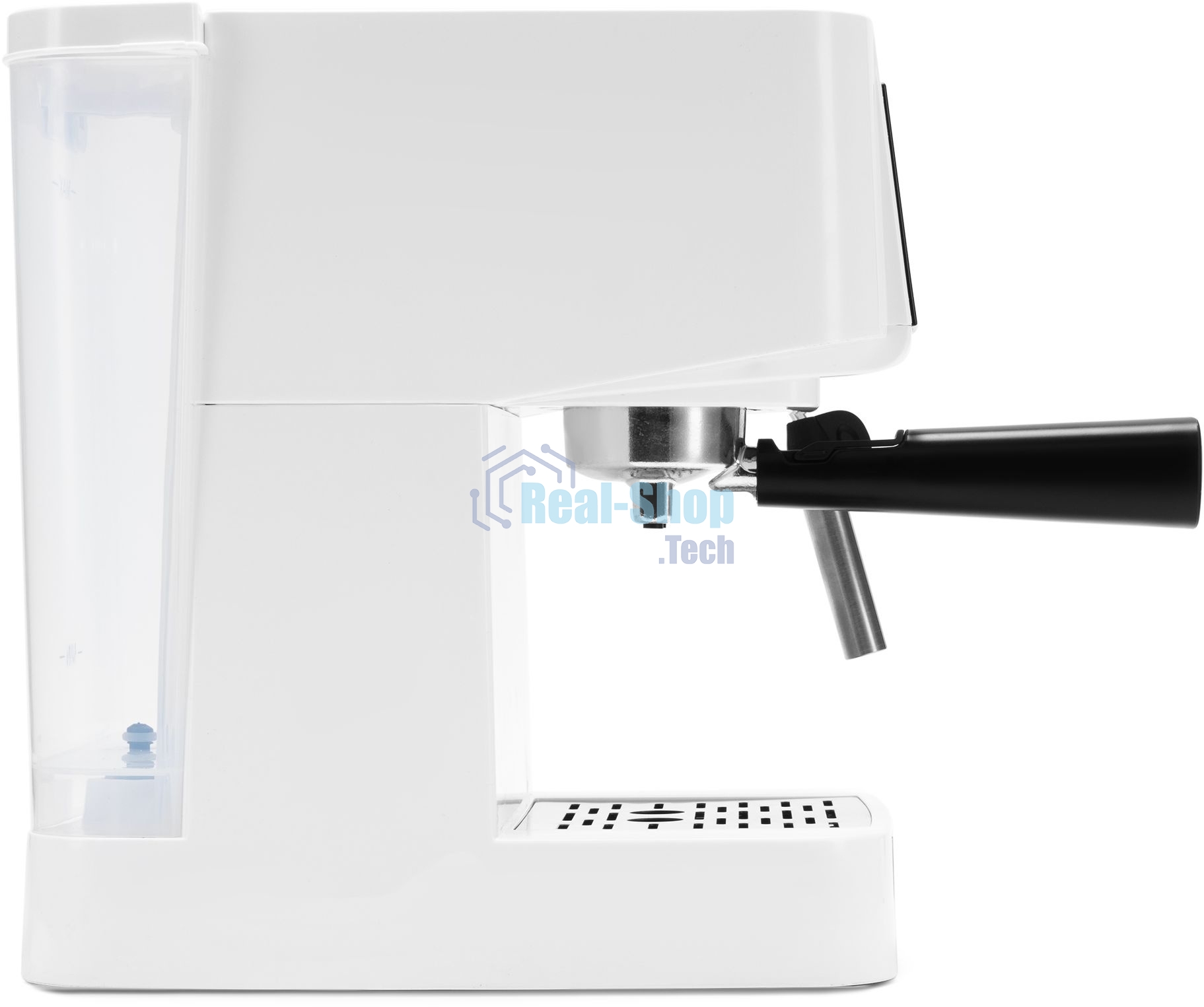 Кофеварка рожковая Hyundai HEM-3203 белый/серебристый, исп. кофе - молотый, 1.5 л, 1000 Вт, 20 бар