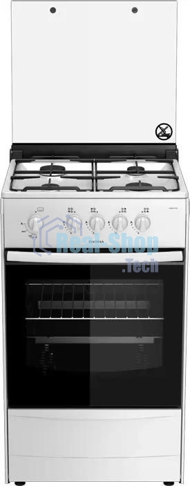 Плита газовая Дарина 1A GM 441 002 W белый, конфорок 4 шт, духовка 50 л, 50 см x 85 см x 51 см