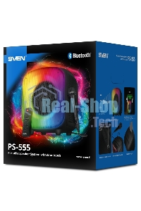Портативная колонка SVEN PS-555, черный, 65 Вт (RMS), Bluetooth, USB, microSD, пульт