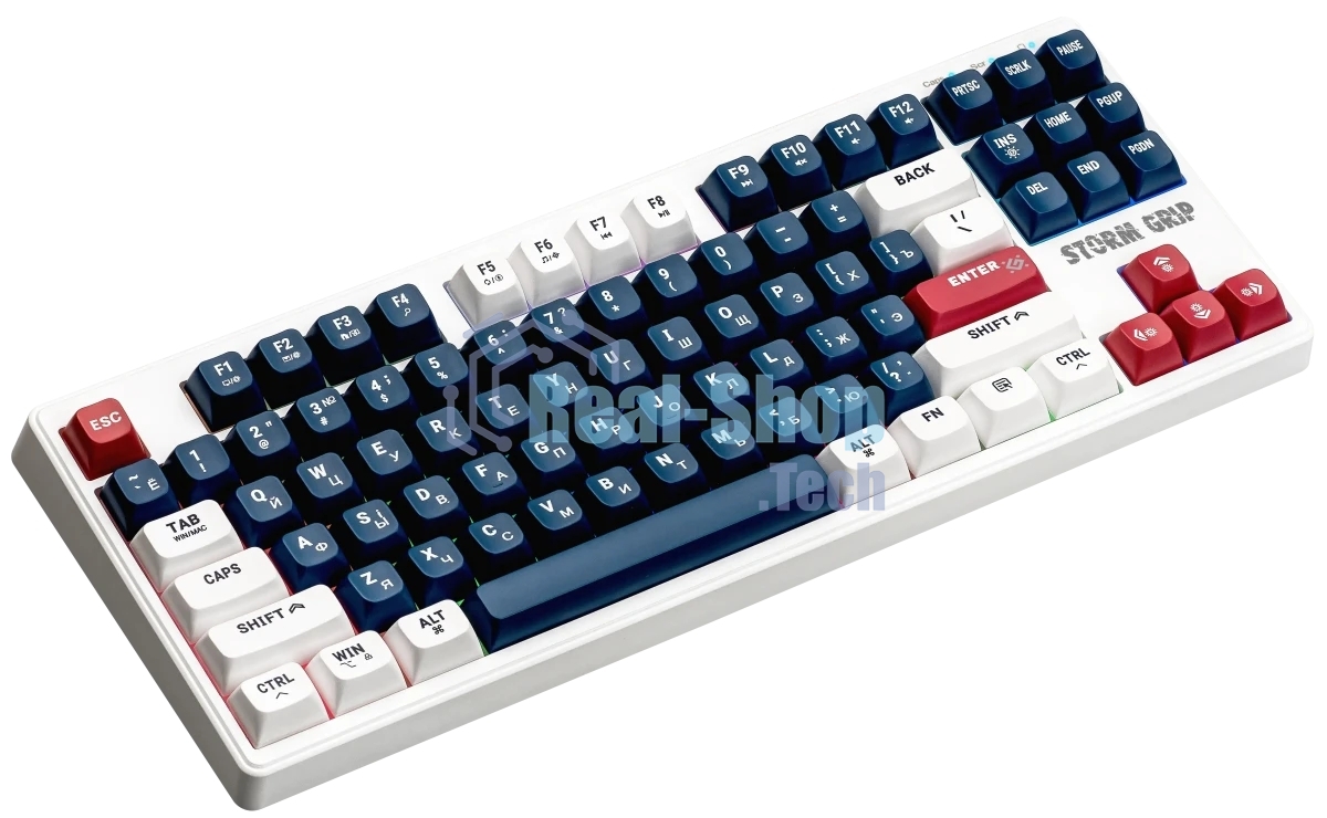 Клавиатура беспроводная Defender Storm Grip GK-188 RU,белый/синий