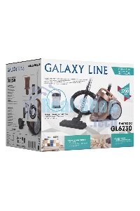 Пылесос Galaxy Line GL 6230 коралловый/черный, 350/1700 Вт, уборка сухая, пылесборник контейнер 2 л