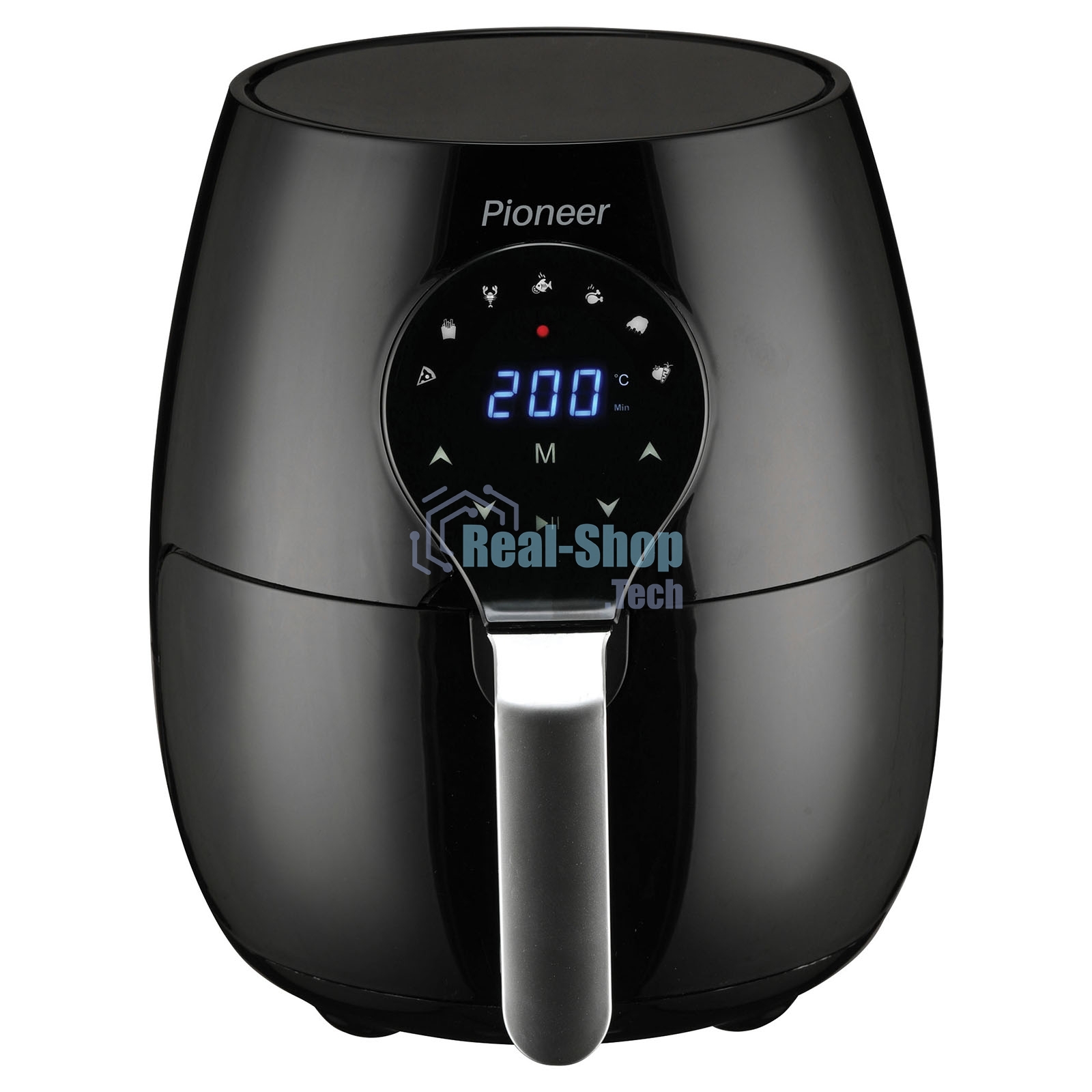 Аэрогриль Pioneer SM500D черный, 1750 Вт, 5,5 л, электронное, 7 программ