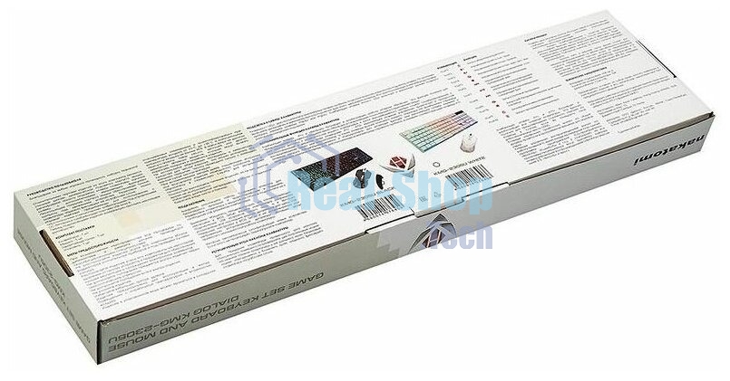 Комплект клавиатура+мышь Nakatomi KMG-2305U проводной, USB, 1600 DPI, черный