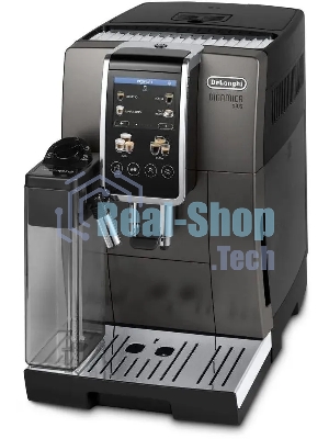 Кофемашина автоматическая DeLonghi Dinamica Plus ECAM380.95.TB черный/серый, исп. кофе - зерновой/молотый, 1.8 л, 1450 Вт, 15 Бар.