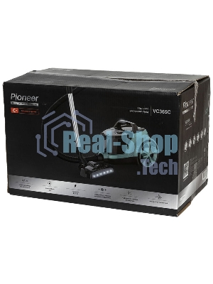 Пылесос Pioneer VC365C черный/зеленый, 360/2100 Вт, уборка сухая, пылесборник контейнер 3.1 л