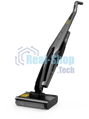 Пылесос вертикальный Deerma VX96W серый/черный, питание от аккумулятора, 15 Вт, уборка влажная и сбор жидкости, пылесборник 0.6 л, работа от АКБ max 30 мин