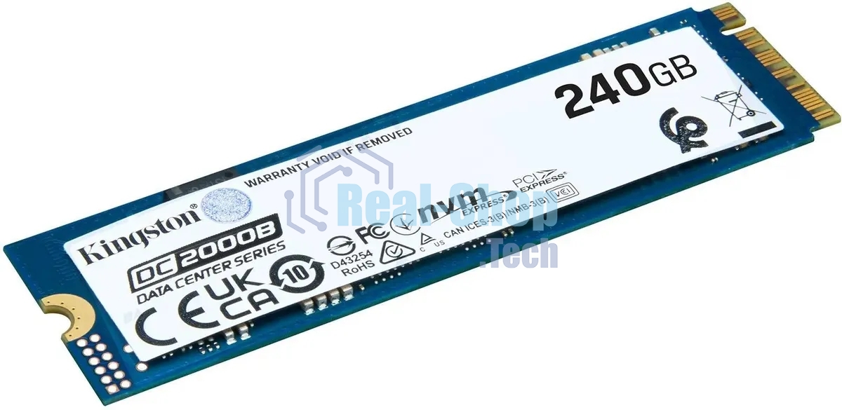 Накопитель SSD Kingston DC2000B, 240Gb, PCIe 4.0 x4, M.2 2280, R/W 4500/400