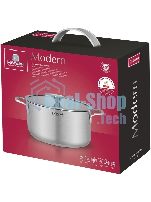 Кастрюля Rondell Modern RDS-1748, 4.8л, 24см, с крышкой, стальной