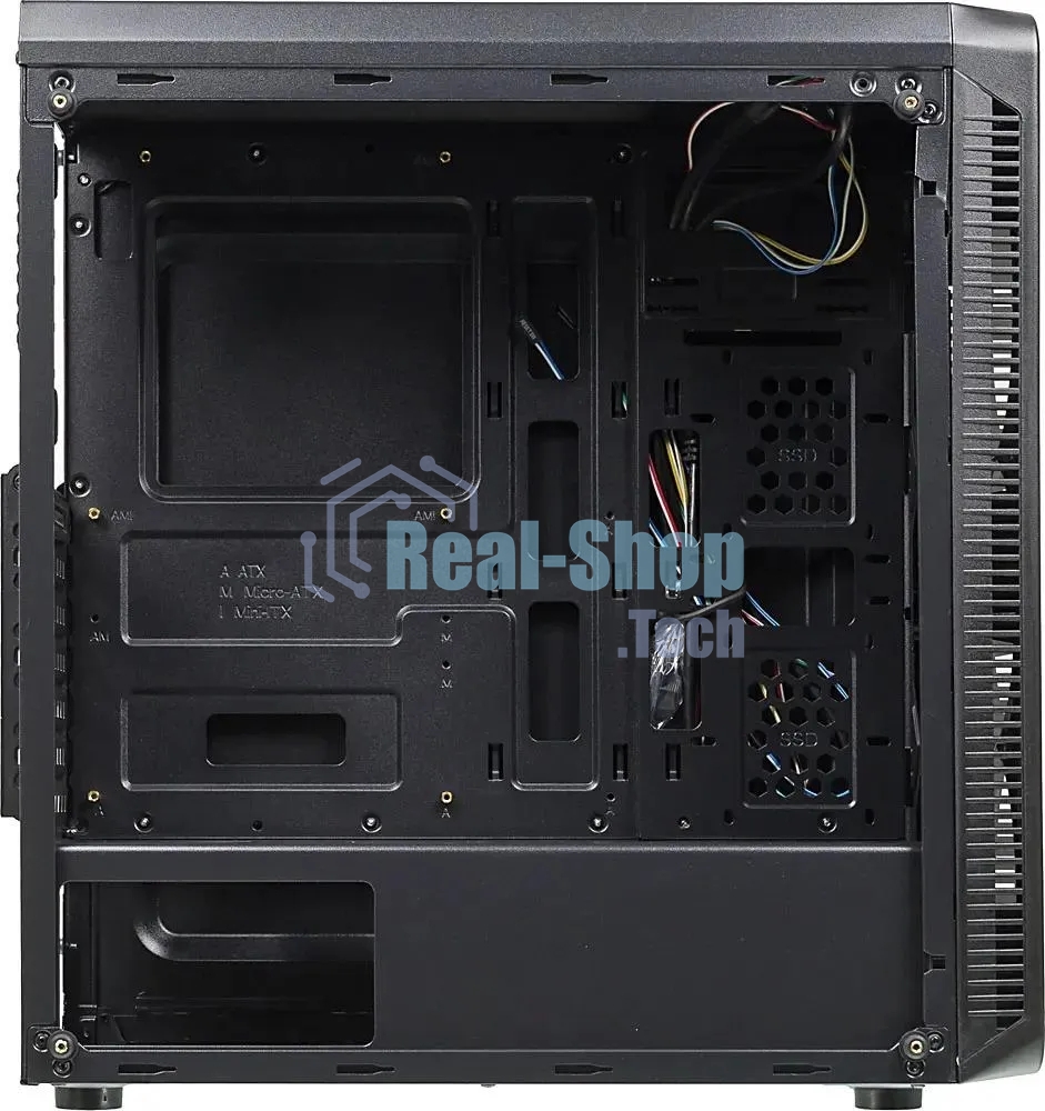 Компьютерный корпус Accord JP-X черный без БП ATX 2xUSB 2.0 1xUSB 3.0 bott PSU