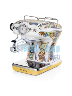 Кофеварка рожковая Ariete 00M13891PAR0 белый/желтый, 0,9 л, 850 Вт, 15 бар