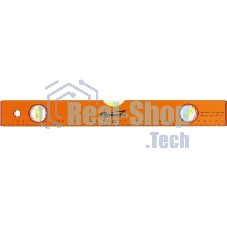 Уровень алюминиевый Sparta 400 мм, 3 глазка, желтый, линейка