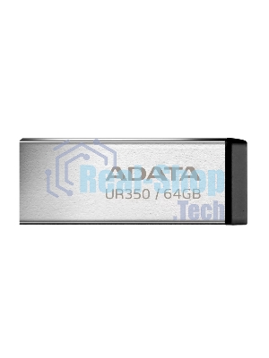 Флешка USB ADATA UR350 (UR350-128G-RSR/BK), 128Gb, USB 3.2, R/W 100/15, серебристый/черный