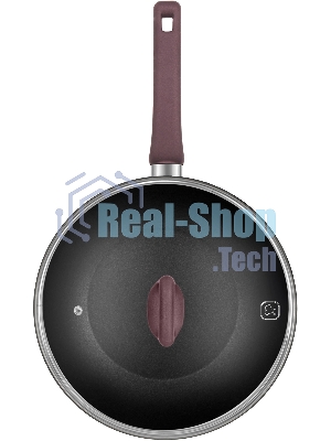 Сковорода ВОК (WOK) Rondell Fest RDA-1527 круглая 28 см, покрытие: Xylan Plus ручка несъемная (с крышкой) черный