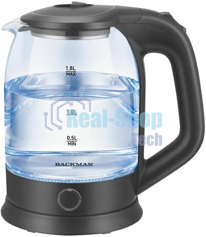 Чайник электрический BACKMAN BM-TEA 728 1.8 л, 2200 Вт, черный