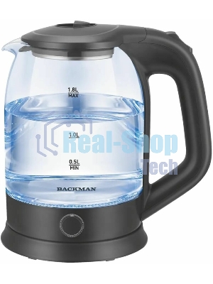Чайник электрический BACKMAN BM-TEA 728 1.8 л, 2200 Вт, черный