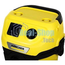 Строительный пылесос Karcher WD 3 P V-17/4/20 желтый, 1000 Вт, уборка сухая/сбор воды, пылесборник мешок/контейнер, 17 л