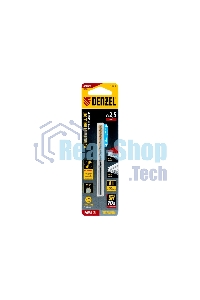 Сверло спиральное по металлу Denzel 2,5 х 95 мм Р6М5, Golden Tip, удлиненное, 2 шт.