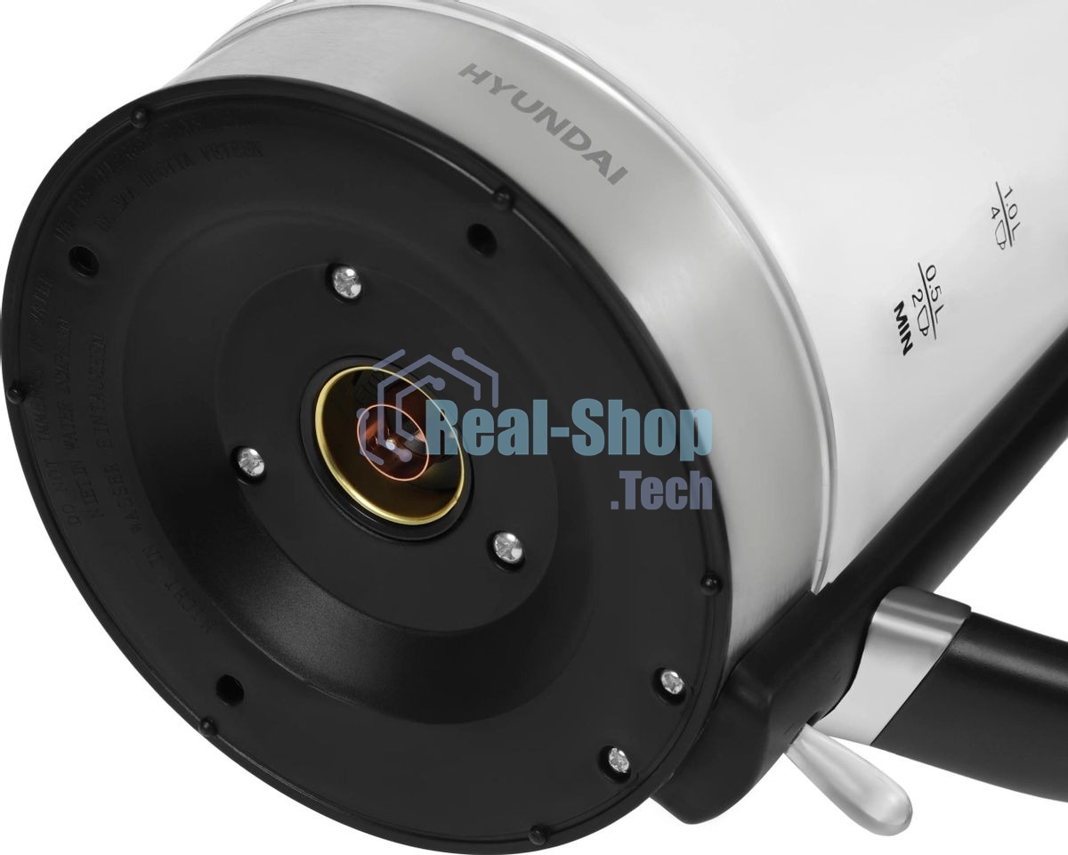 Чайник электрический Hyundai HYK-G5501 1.7 л, 2200 Вт, серебристый/черный