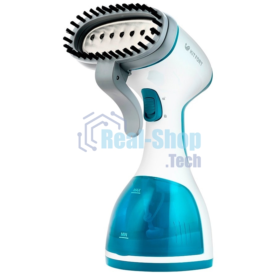 Отпариватель Kitfort КТ-916-1 / Мощность: 900-1100 Вт.Объем резервуара для воды: 220 мл.голубой