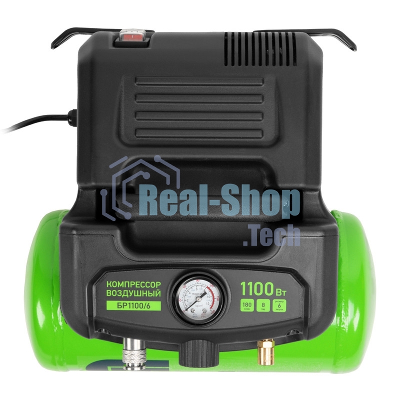 Компрессор воздушный безмаслянный Сибртех BL 1100/6 1100Вт, ресивер 6 литров, 180 л/мин