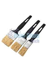 Набор кистей Сибртех флейцевых 3шт. (25 мм, 35 мм, 50мм), натуральная щетина, пластиковая рукоятка