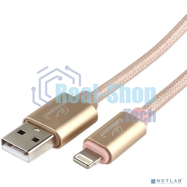 Кабель Cablexpert для Apple CC-U-APUSB02Gd-1.8M, AM/Lightning, серия Ultra, длина 1.8м, золотой, блистер